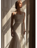 Luxurious Beaded Sequined Lace Fashion Wedding Dress